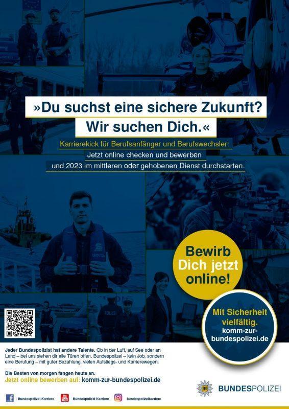Die Bundespolizei ist Aussteller auf der diesjährigen Jobmesse "Job Initiative Eifel" | www.eifeljobs.de