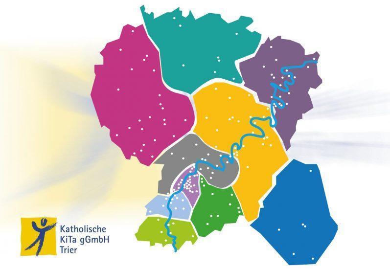 GE-Karte mit 151 KiTas in unserer Trägerschaft | Die Katholische KiTa gGmbH Trier ist Aussteller auf der diesjährigen Jobmesse "Job Initiative Eifel" | www.eifeljobs.de